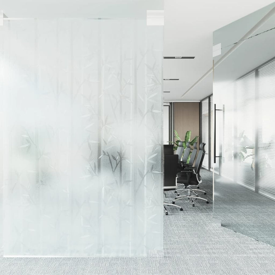 Raamfolie bamboepatroon mat 45x500 cm PVC