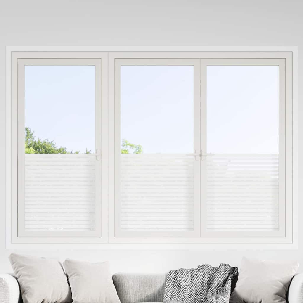 Raamfolie strepenpatroon mat 45x500 cm PVC