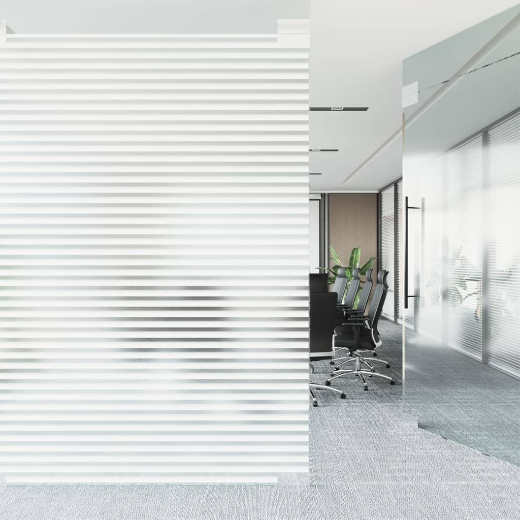Raamfolie strepenpatroon mat 90x500 cm PVC
