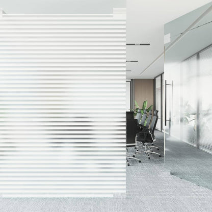 Raamfolie strepenpatroon mat 90x500 cm PVC