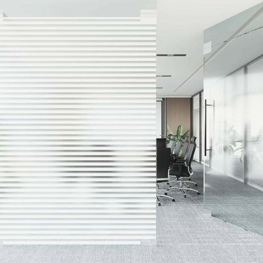 Raamfolie strepenpatroon mat 90x500 cm PVC