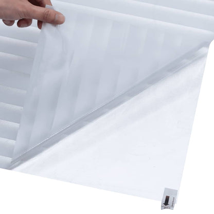 Raamfolie strepenpatroon mat 90x500 cm PVC