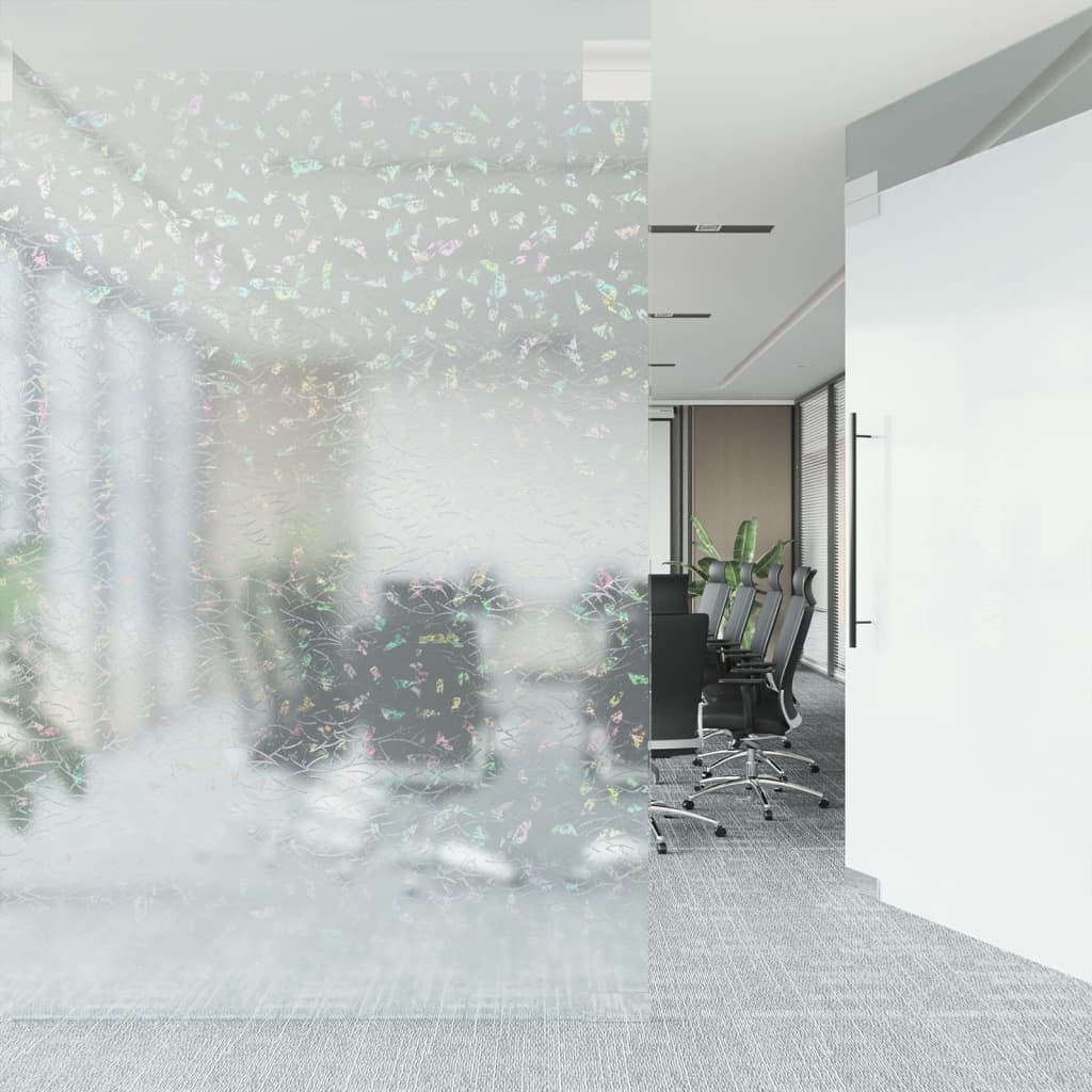 Raamfolie 3D Regenboogpatroon Mat 60X2000 Cm Pvc