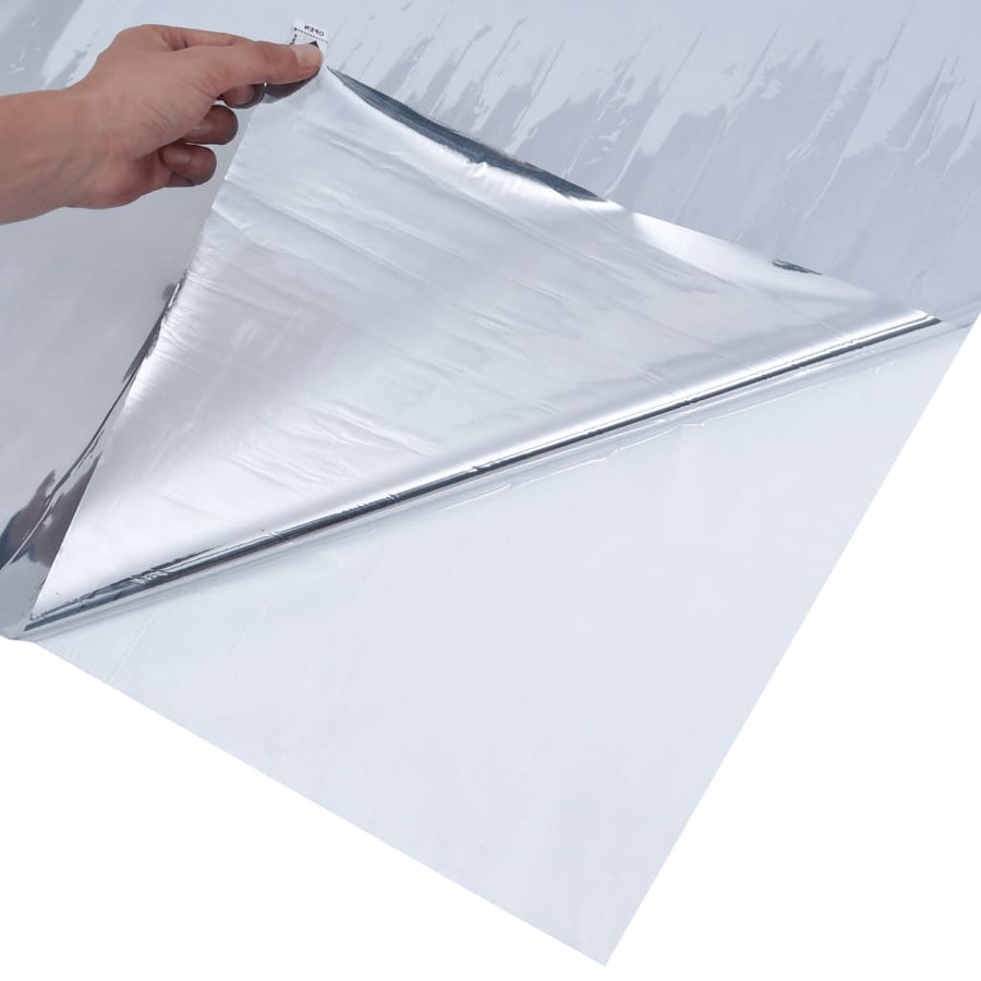 Zonnefolie statisch reflecterend 60x2000 cm PVC zilverkleurig