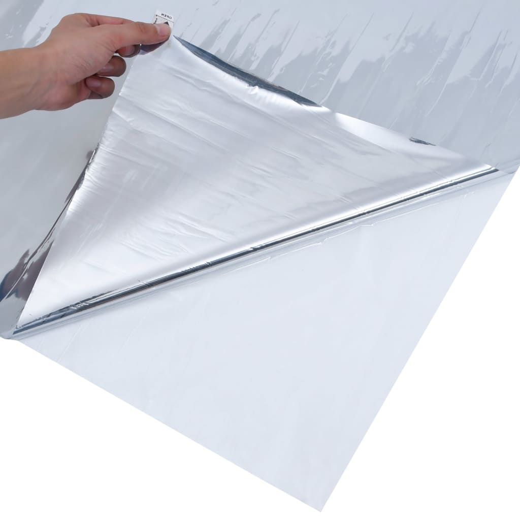 Zonnefolie Statisch Reflecterend Pvc Zilverkleurig 1 90 x 500 cm