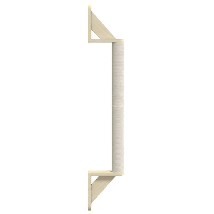 Kattenkrabpaal Wandgemonteerd 109 Cm Sisal Donkergrijs