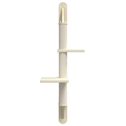 Kattenmeubel Wandgemonteerd Met Krabpaal 108 Cm Kleurig Crème