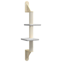Kattenmeubel Wandgemonteerd Met Krabpaal 108 Cm Lichtgrijs