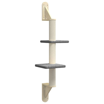 Kattenmeubel Wandgemonteerd Met Krabpaal 108 Cm Donkergrijs