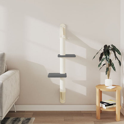Kattenmeubel Wandgemonteerd Met Krabpaal 108 Cm Donkergrijs