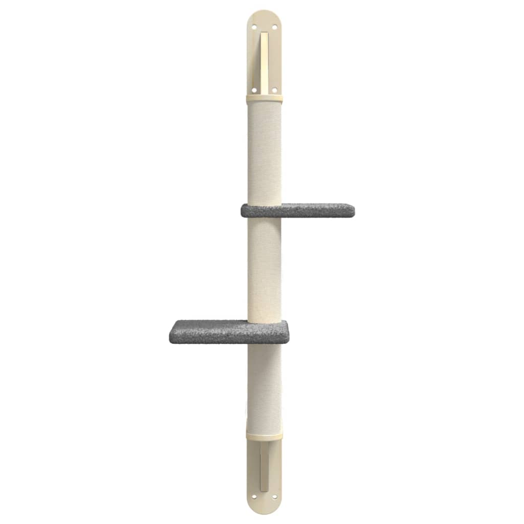 Kattenmeubel Wandgemonteerd Met Krabpaal 108 Cm Donkergrijs