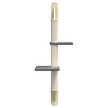 Kattenmeubel Wandgemonteerd Met Krabpaal 108 Cm Donkergrijs
