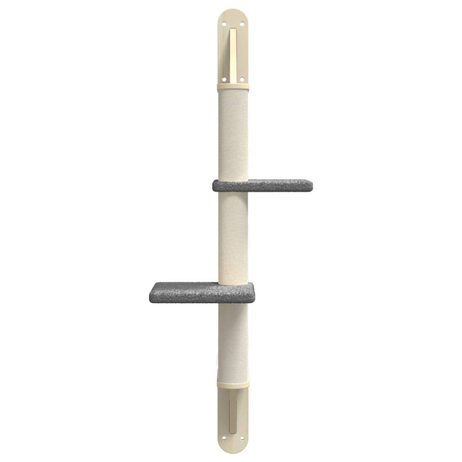 Kattenmeubel Wandgemonteerd Met Krabpaal 108 Cm Donkergrijs