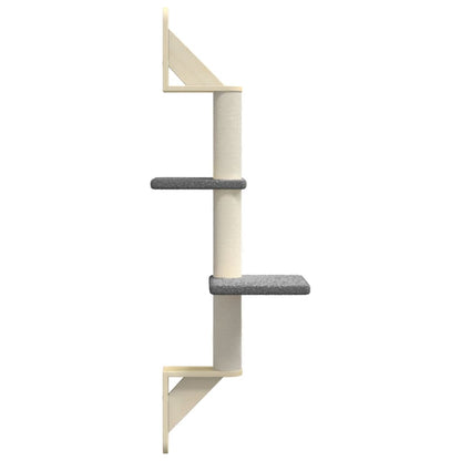 Kattenmeubel Wandgemonteerd Met Krabpaal 108 Cm Donkergrijs