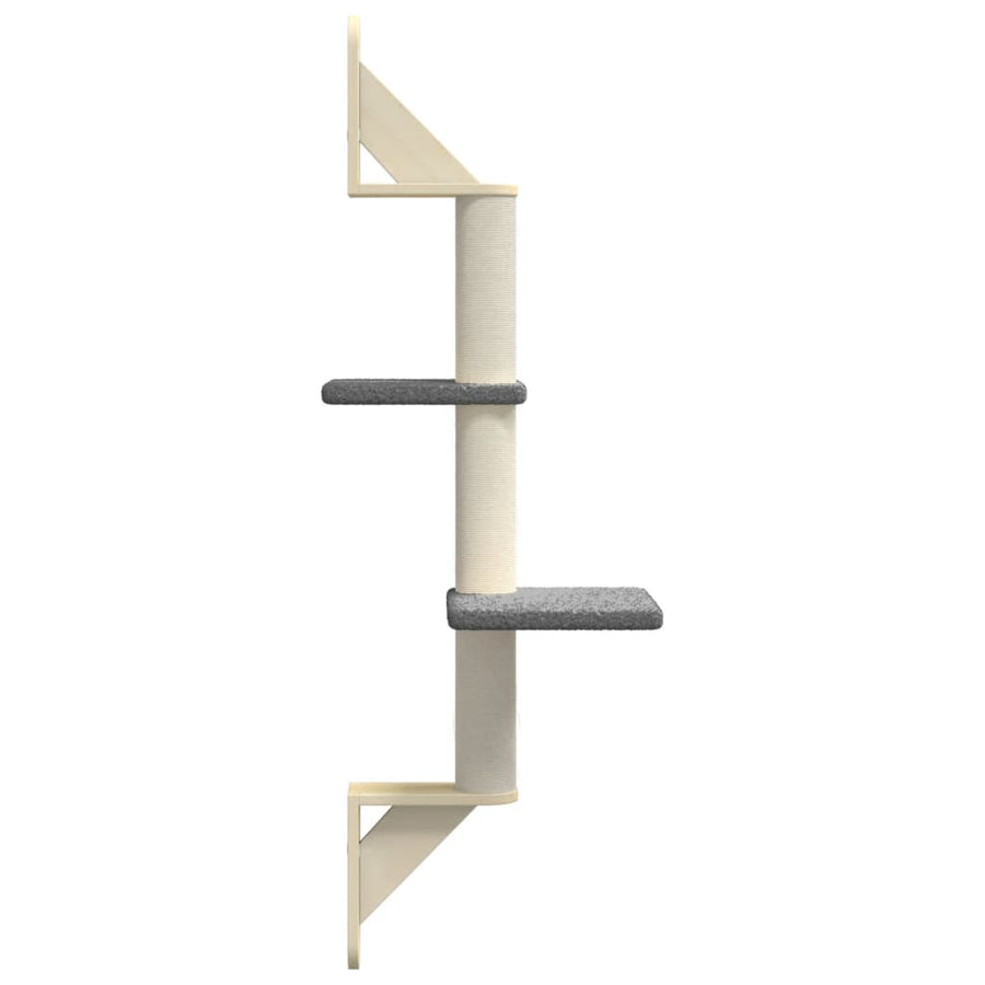 Kattenmeubel Wandgemonteerd Met Krabpaal 108 Cm Donkergrijs