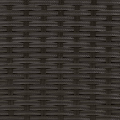 Tuinbank 2-zits met parasol en voetenbanken poly rattan zwart