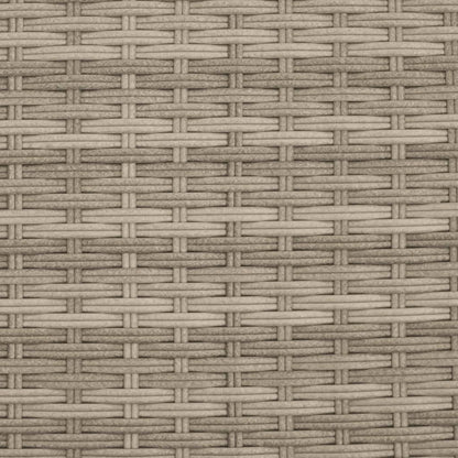 Tuinbank 2-zits parasol en voetenbanken poly rattan lichtgrijs