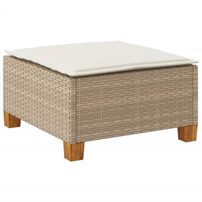 Tuinkruk met kussen 63,5x56x32 cm poly rattan beige