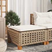 Tuinkruk poly rattan beige 63,5x56x32 cm