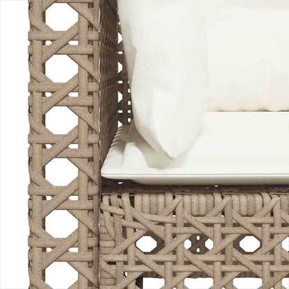 Tuinbanken Met Kussens Poly Rattan 2 Beige
