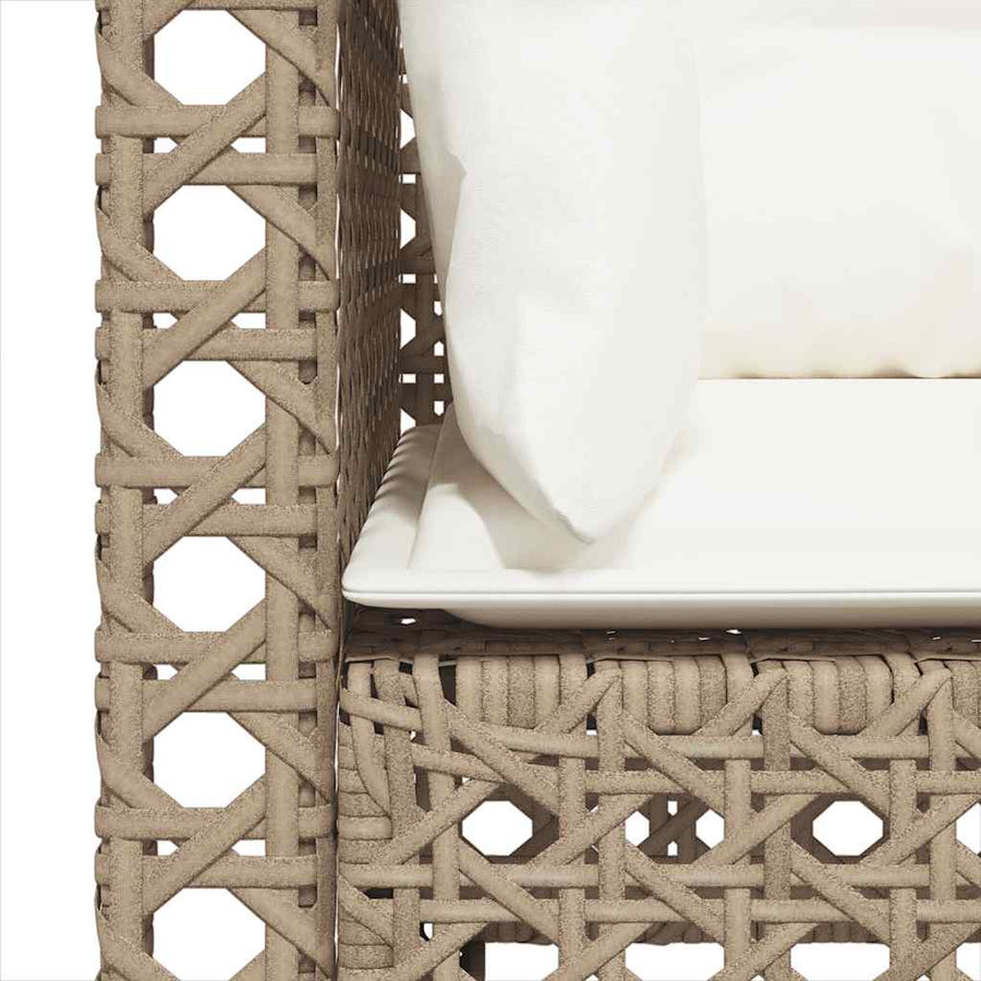Tuinbanken Met Kussens Poly Rattan 2 Beige
