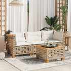 Tuinbank 3-zits poly rattan beige 190x63x62 cm