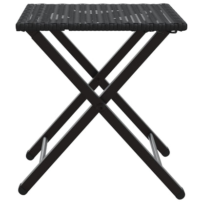 5-delige Tuinset inklapbaar poly rattan zwart
