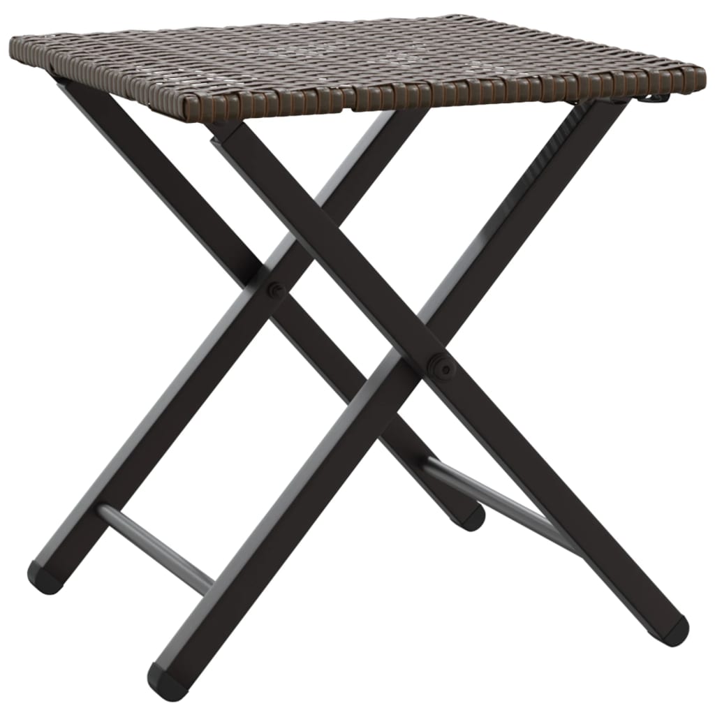 5-delige Tuinset inklapbaar poly rattan bruin