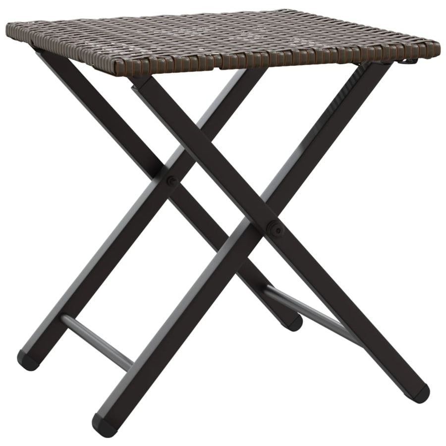 5-delige Tuinset inklapbaar poly rattan bruin