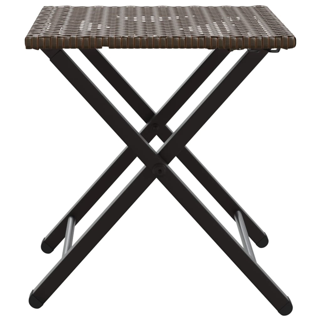 5-delige Tuinset inklapbaar poly rattan bruin
