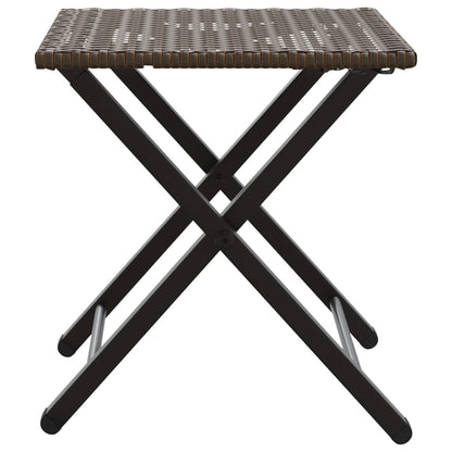 5-delige Tuinset inklapbaar poly rattan bruin