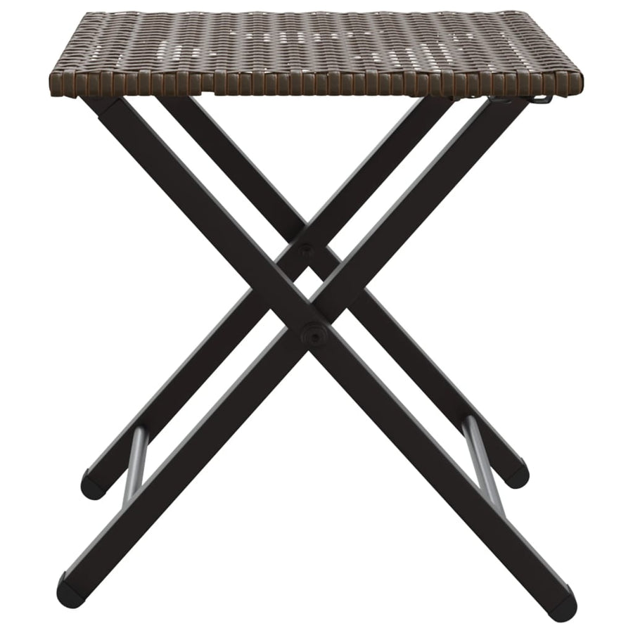 5-delige Tuinset inklapbaar poly rattan bruin