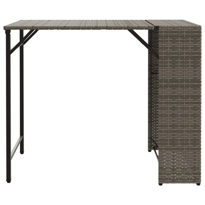 5-delige Tuinset inklapbaar poly rattan grijs