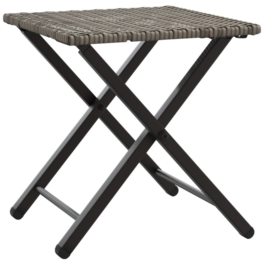 5-delige Tuinset inklapbaar poly rattan grijs