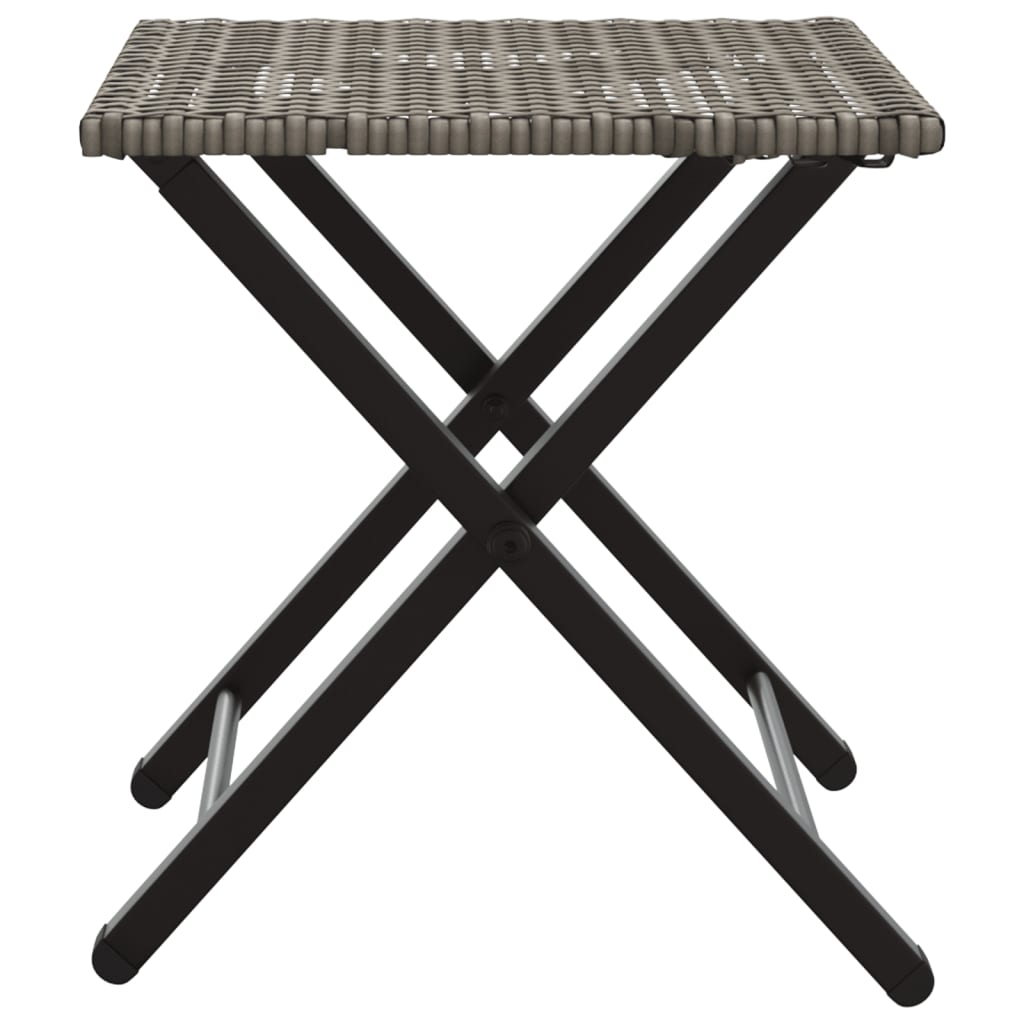 5-delige Tuinset inklapbaar poly rattan grijs
