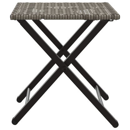 5-delige Tuinset inklapbaar poly rattan grijs