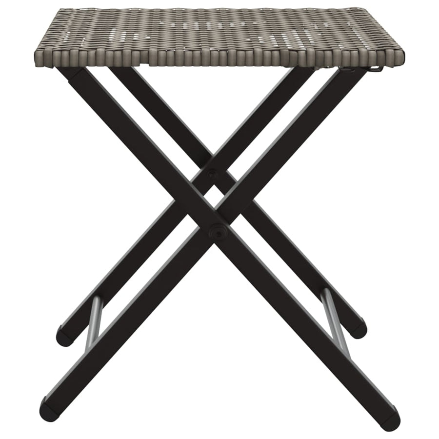5-delige Tuinset inklapbaar poly rattan grijs