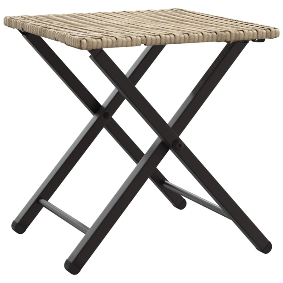 5-delige Tuinset inklapbaar poly rattan beige