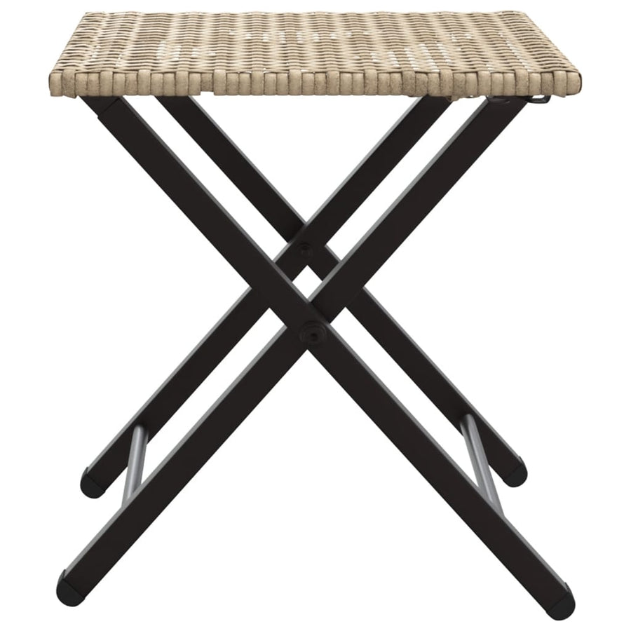 5-delige Tuinset inklapbaar poly rattan beige