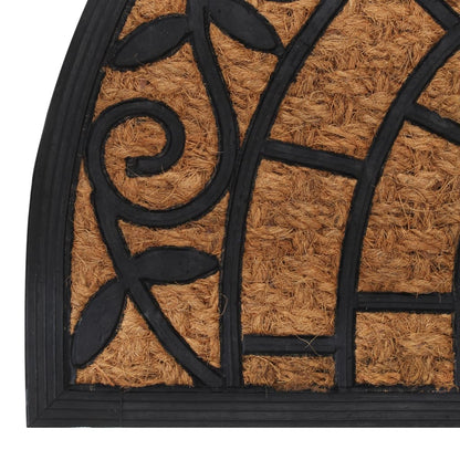 Deurmat Halfrond 45X75 Cm Rubber En Kokosvezel