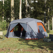 Tent 10-persoons 443x437x229 cm grijs oranje