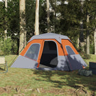6-person waterproof quick-release tent grey and orange