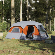 Tent 9-persoons 441x288x217 cm grijs oranje