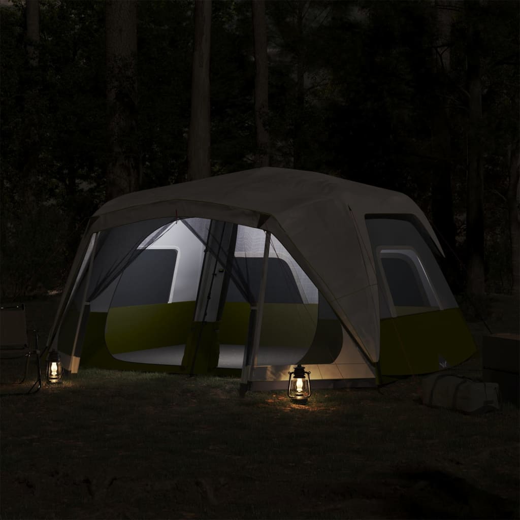 Tent met LED 443x437x229 cm lichtgroen