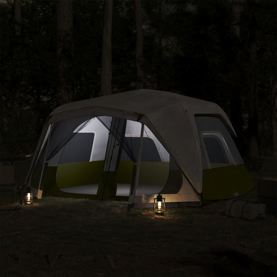 Tent met LED 443x437x229 cm lichtgroen