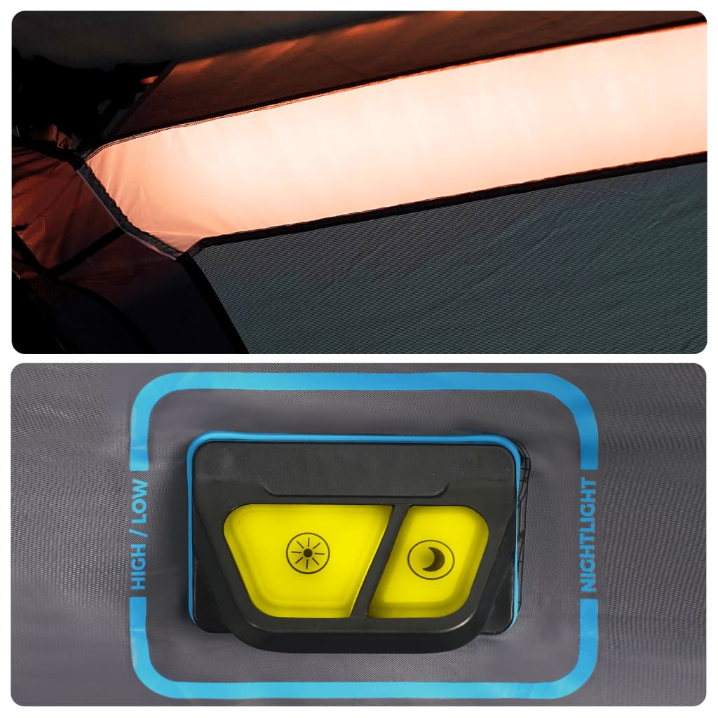 Tent met LED 443x437x229 cm lichtgroen