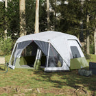 Tent with LED 10-person quick release light blue