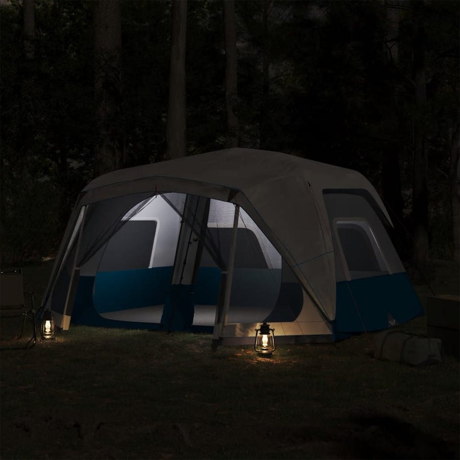 Tent met LED 443x437x229 cm lichtblauw