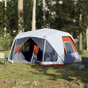 10-person quick-release LED tent light grey and orange