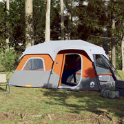 Tent 9-persoons 441x288x217 cm grijs oranje